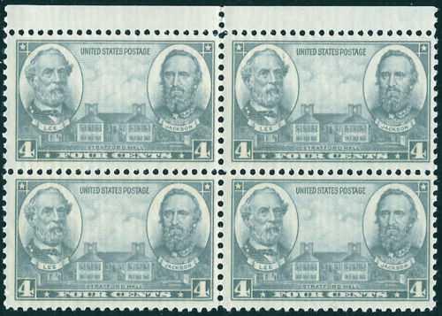 Sc 788  4¢ Army/Navy Issue, Block of 4, MNH