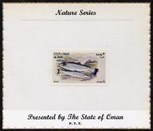 Oman 1972 Fish (Sewen) imperf (3b value) mounted on speci...