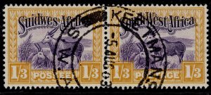 SOUTH WEST AFRICA GV SG81, 1s 3d violet & yellow, FINE USED. Cat £13.