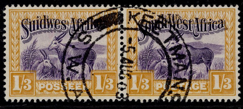 SOUTH WEST AFRICA GV SG81, 1s 3d violet & yellow, FINE USED. Cat £13.