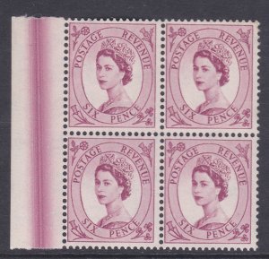 Sg 523 6d Wilding Tudor variety - Dr Blade Flaw in margin UNMOUNTED MINT/MNH