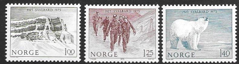 Norway 651-53  1975  set 3  VF NH