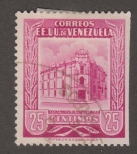 Venezuela 655 Post Office, Caracas 1953