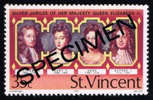 St. Vincent #490 English Monarchs; MNH SPECIMEN Overprint