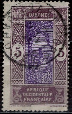 Dahomey 1922: Sc. # 46; O/Used Single Stamp