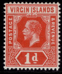 BRITISH VIRGIN ISLANDS GV SG70b, 1d scarlet, NH MINT.