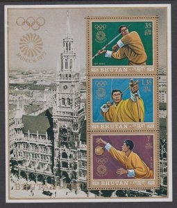 Bhutan 147h Summer Olympics Souvenir Sheet MNH VF