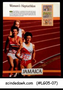 JAMAICA - 1988 SEOUL OLYMPICS / WOMEN'S HEPTATHLON 3V PANEL MNH