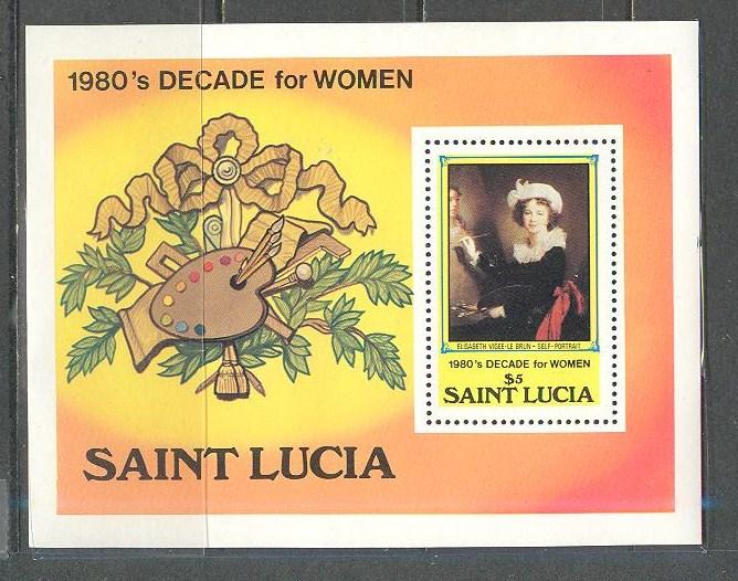 SAINT LUCIA Sc# 577 MNH FVF Souvenir Sheet Decade for Women