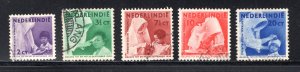 Netherlands Indies #B37-B41   VF, Used, CV $3.40 .....  4220198