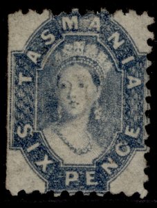 AUSTRALIA - Tasmania QV SG65, 6d dull cobalt, M MINT. Cat £850. PERF 10