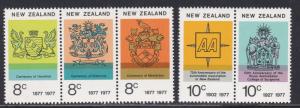 New Zealand # 617a, 619a, Centenaries & Coats of Arms, NH, 1/2 Cat.