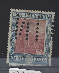 Argentina SC 204 Perfin NI MOG (1gtc)
