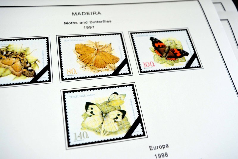 COLOR PRINTED MADEIRA 1868-2010 + 2011-2020 STAMP ALBUM PAGES (98 illust. pages)