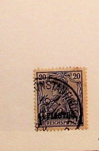 GERMAN OFFICES IN TURKEY Sc 15 USED ISSUE OF 1900 - 1p ON 20pf - lot2