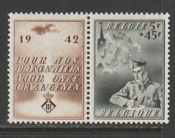 1942 Belgium - Sc B331 - MNH VF - 1 single - Belgian Prisoner