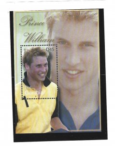 Gambia Scott 2737 Prince William Souvenir Sheet NH