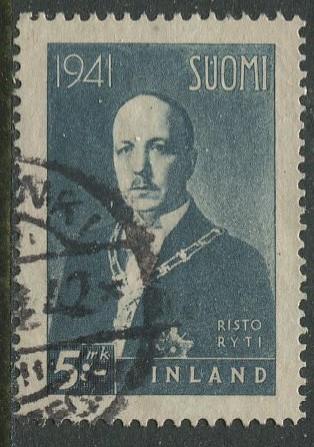 Finland - Scott 238 - Pres. Risto Ryti -1941- Used - Single 5m Stamp