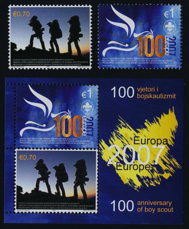 Kosovo 68-9a MNH EUROPA, Scouting