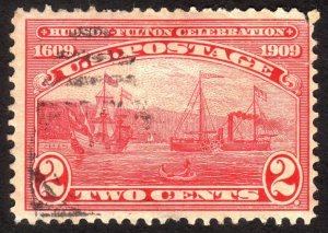 1909, US 2c, Hudson-Fulton, Used, Sc 372