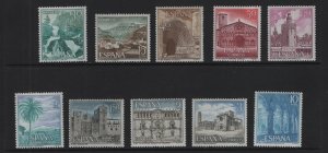 Spain    #1353-1362  MNH  1966  tourism