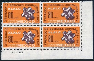 Mexico C269 block/4.MNH.Mi 1127. Latin American Free Trade Association, 1963.