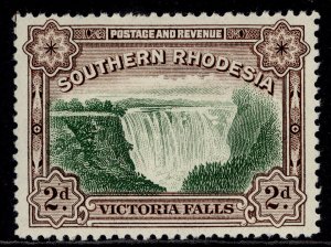 SOUTHERN RHODESIA GV SG35, 2d green & chocolate, NH MINT.