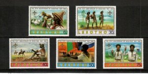 Lesotho 1982 - Boy Scouts - Set of 5 Stamps - Scott #357-61 - MNH