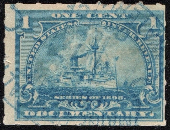 SC#R163 1¢ Revenue: Documentary (1898) Used/Date Stamped