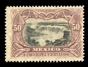 Mexico #301a Cat$42.50+ (for hinged), 1899 50c lilac and black, never hinged