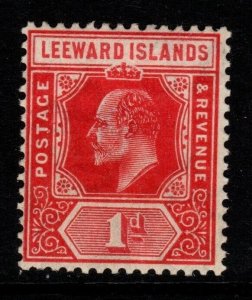 LEEWARD ISLANDS SG38 1907 1d BRIGHT RED MTD MINT