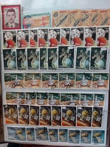 Cuba Off Paper Mix Lot of 400 Early Used Stamps Blocks and Pairs in VF/XF