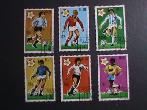 ​BELIZE-1981 SC#601-6 WORLD CUP SOCCER CHAMPIONSHIP CTO COMPLETE SET-VF