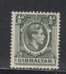 Gibraltar # 107, King George VI, Used