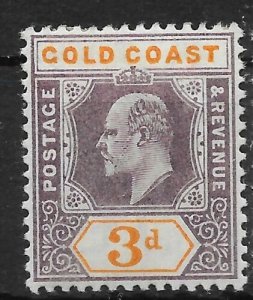 GOLD COAST SG53 1905 3d DULL PURPLE & ORANGE MTD MINT 