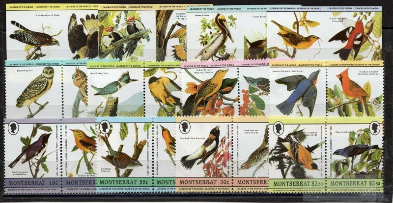 BIRDS SET OF 24 STAMPS MNH  