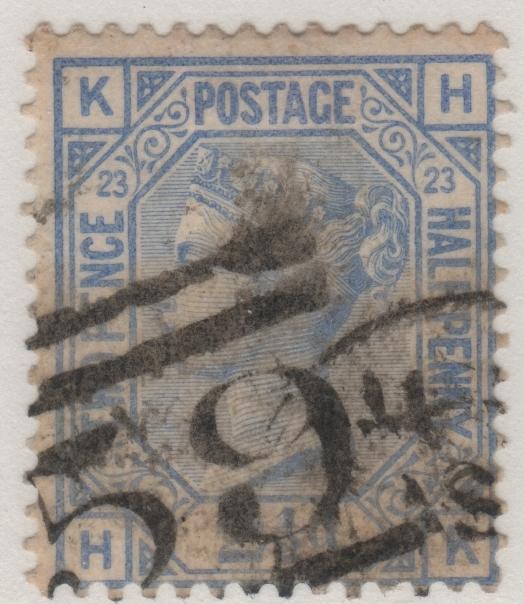 82 SG157 Plate 23  2 1/2d Blue H-K