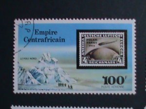 CENTRAL AFRICA STAMP 1977- SC#295-6,C184-6-75TH ANNIVERSARY-ZEPPELIN CTO SET-