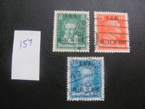 Germany 1927 USED  SC 363-365 SET XF 250 EUROS   (157)