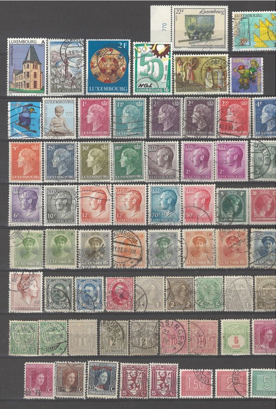 COLLECTION LOT # 55L LUXEMBOURG 94 STAMPS CLEARANCE