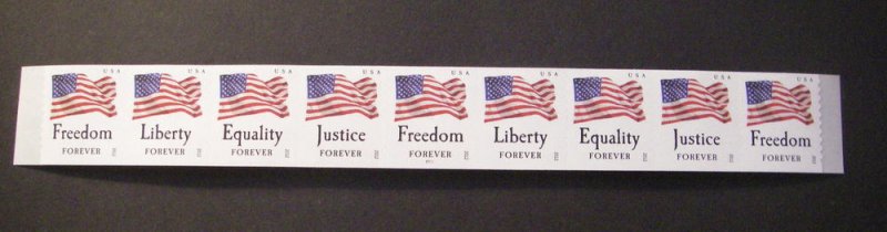 Scott 4636b, Forever Flags, PNC9 #P1111, MNH Coil BEAUTY