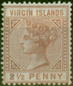 Virgin Islands 1879 2 1/2d Red-Brown SG25 Fine MM