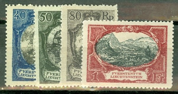 HD: Liechtenstein 54-60, 62-69; 55a, 61a mint CV $374; scan shows only a few