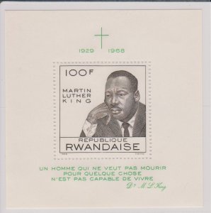 Rwanda # 255, Martin Luther King Jr., Souvenir Sheet, Mint NH, 1/2 Cat.
