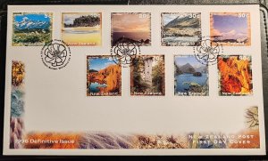 First Day Cover (FDC) of the 1996 New Zealand definitive stamps, depicting...