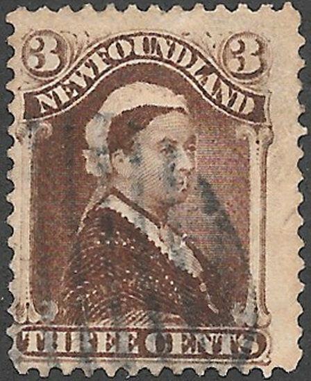 Newfoundland Scott Number 51 Umber Brown F Used