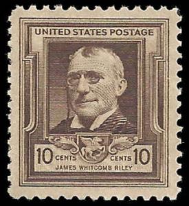 # 868 MINT NEVER HINGED JAMES WHITCOMB RILEY POET VF+