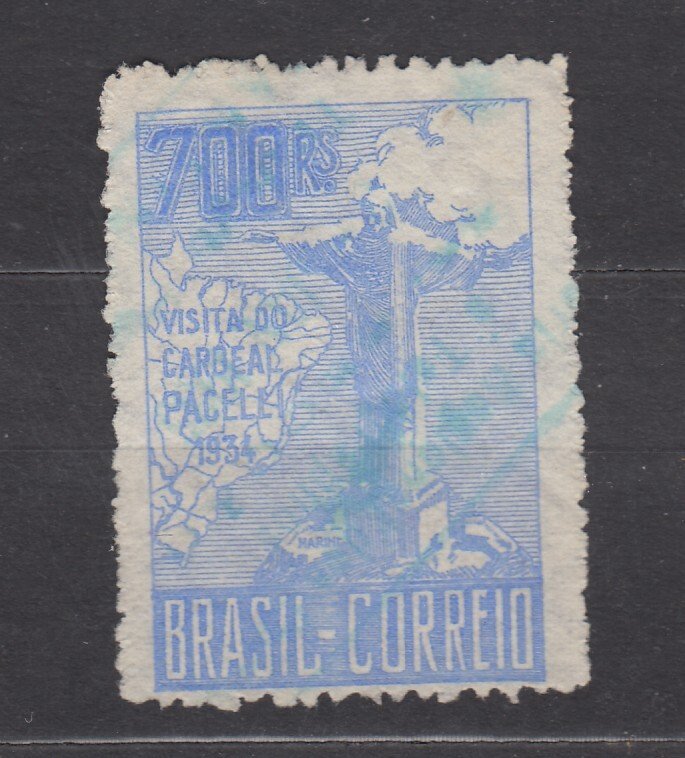 J40273 JL Stamps 1934 brazil hv of set used #393 christ