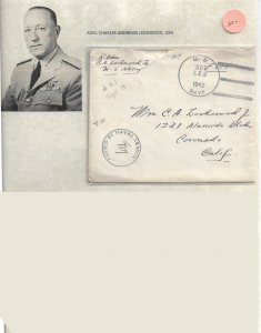 1942 Adm Charles Lockwood, USN to Coronado, Ca (52074)