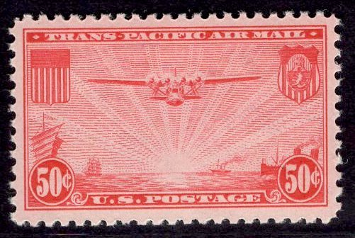 US Stamp #C22 50c China Clipper MINT NH SCV $10.00